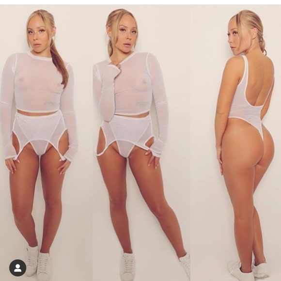 𝅺LAINA Rauma Fine Mesh Kimono white Belted - Picture 10 of 12